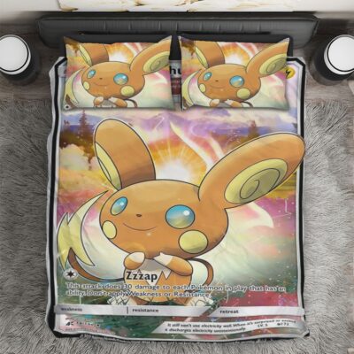 Alolan Pichu Bedding Set Cover Pokemon Card Bedding Set Cover Pokemon Bedding Set Cover