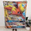 Flareon Blanket Pokemon Card Blanket Pokemon Blanket Anime Blanket