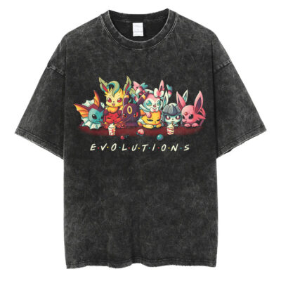 Evolutions T-Shirt Pokemon T-shirt Anime T-shirt