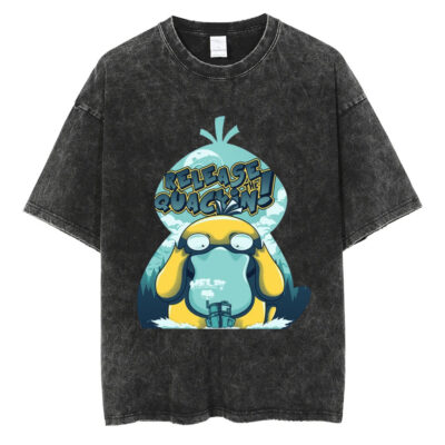 Release the Quackin Psyduck T-Shirt Pokemon T-shirt Anime T-shirt