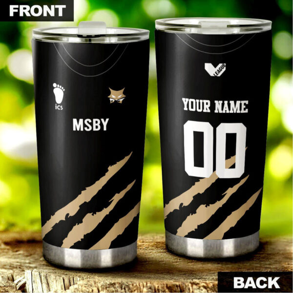 Personalized MSBY Black Jackal Stainless Steel Anime Tumbler Cup Custom Anime Haikyuu Accessories