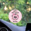 Personalized Pink Pumpkin Ornament Custom Name Car Accessories Pink Halloween Decorations