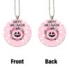 Personalized Pink Pumpkin Ornament Custom Name Car Accessories Pink Halloween Decorations