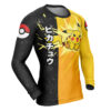 Hooktab Pikachu Attack Pokemon Long Sleeve Rash Guard Compression Cosplay Anime Gym Shirt