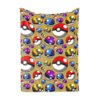 PokeBalls Blanket Pokemon Blanket Anime Blanket