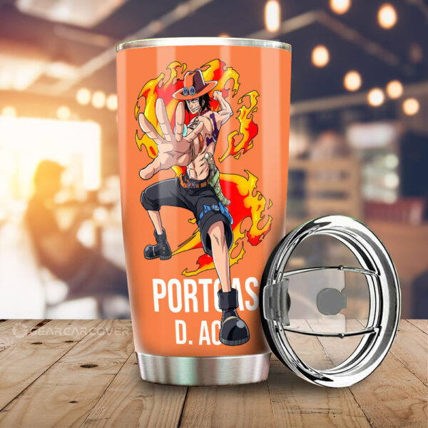 Portgas D. Ace Stainless Steel Anime Tumbler Cup Custom Anime For One Piece Fans