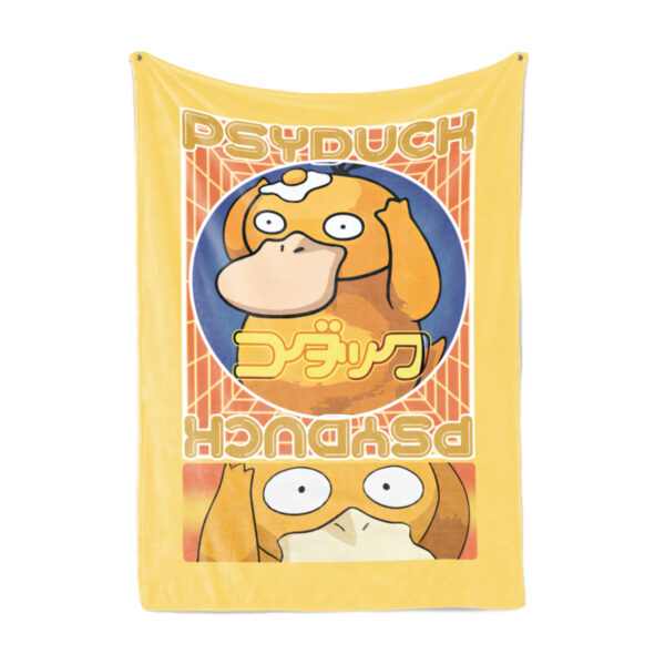 Psyduck Blanket Pokemon Blanket Anime Blanket