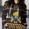 Over 9000 Christmas Hoodie Dragon Ball Z Hoodie Anime Hoodie