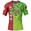 Hooktab Rayquaza Attack Pokemon Short Sleeve Rash Guard Compression Shirt Cosplay Anime Gym Shirt