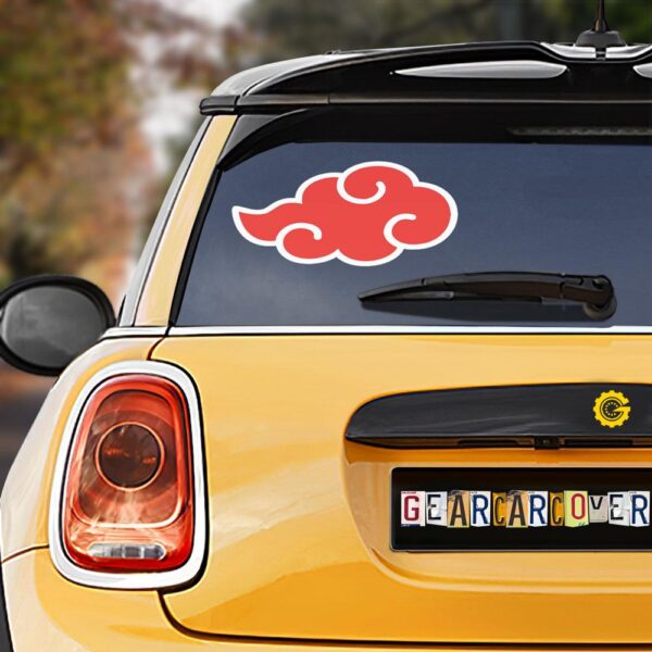 Red Akatsuki Cloud Car Sticker Custom Anime Car Accessories