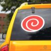 Red And White Uzumaki Symbol Car Sticker Custom Anime Car Accessories