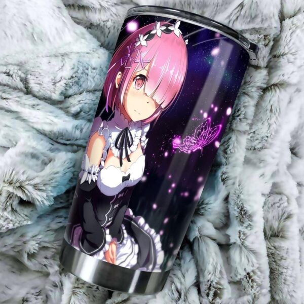 Rem And Ram Stainless Steel Anime Tumbler Cup Custom Re Zero Anime