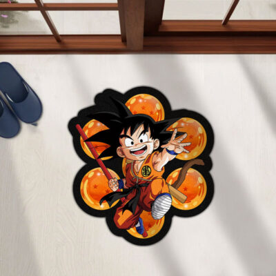 Dragon Ball Rug Son Goku Rug Anime Custom Shaped Rug Anime Rug
