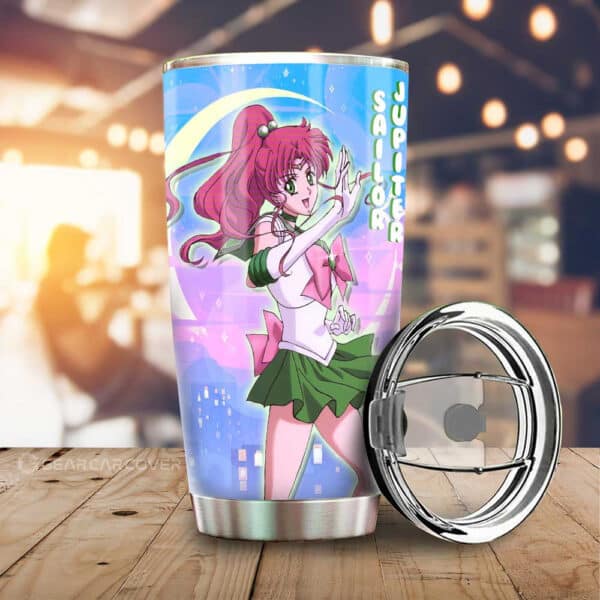 Sailor Jupiter Stainless Steel Anime Tumbler Cup Custom Sailor Moon Anime For Car Decoration