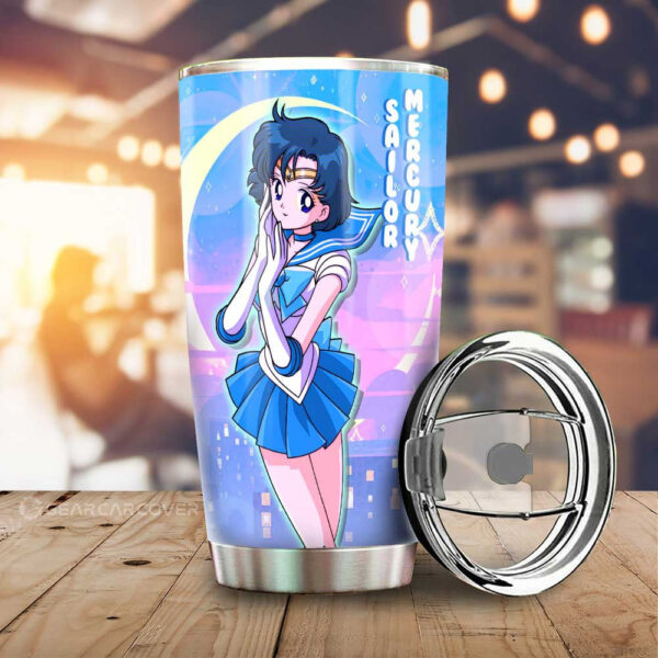 Sailor Mercury Stainless Steel Anime Tumbler Cup Custom Sailor Moon Anime For Car Decoration