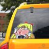 Sailor Venus Hitting Glass Car Sticker Custom Sailor Moon Anime Car Accessories For Anime Fans