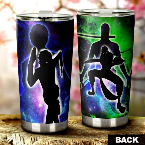 Sanji And Zoro Stainless Steel Anime Tumbler Cup Custom One Piece Anime Silhouette Style
