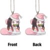 Santa Claus Nezuko Ornament Custom Anime Demon Slayer Car Accessories Christmas Decorations