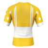 Hooktab Yellow Ranger Ninjetti Mighty Morphin Power Rangers Short Sleeve Rash Guard Compression Shirt Cosplay Anime Gym Shirt