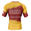 Hooktab House Lannister Game of Thrones Short Sleeve Rash Guard Compression Shirt Cosplay Anime Gym Shirt