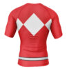 Hooktab Red Ranger Mighty Morphin Power Rangers Short Sleeve Rash Guard Compression Shirt Cosplay Anime Gym Shirt