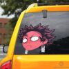 Shy Tanjiro Face Car Sticker Custom Demon Slayer Anime Car Accessories