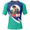 Hooktab Spirit Detective Ghost Fighter Short Sleeve Rash Guard Compression Shirt Cosplay Anime Gym Shirt