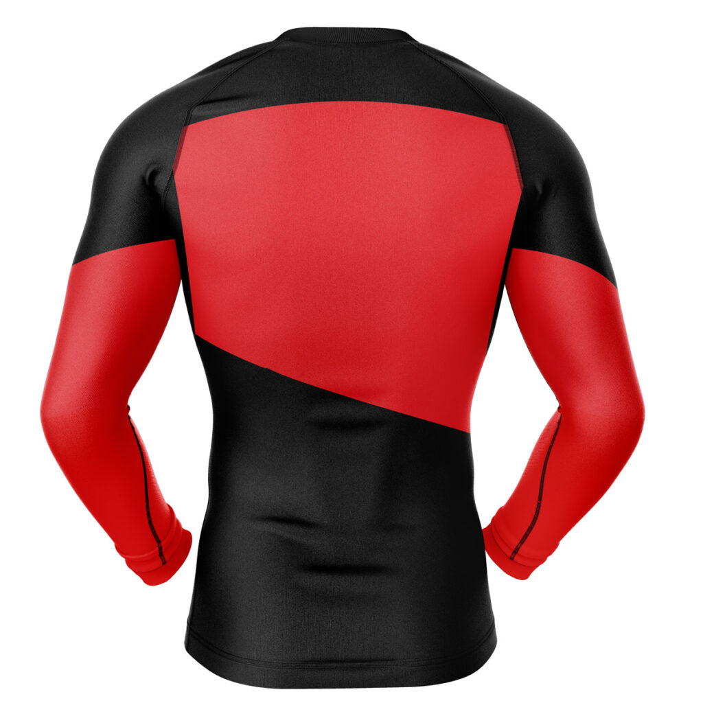 Hooktab The Next Generation Red ST Long Sleeve Rash Guard Compression Cosplay Anime Gym Shirt