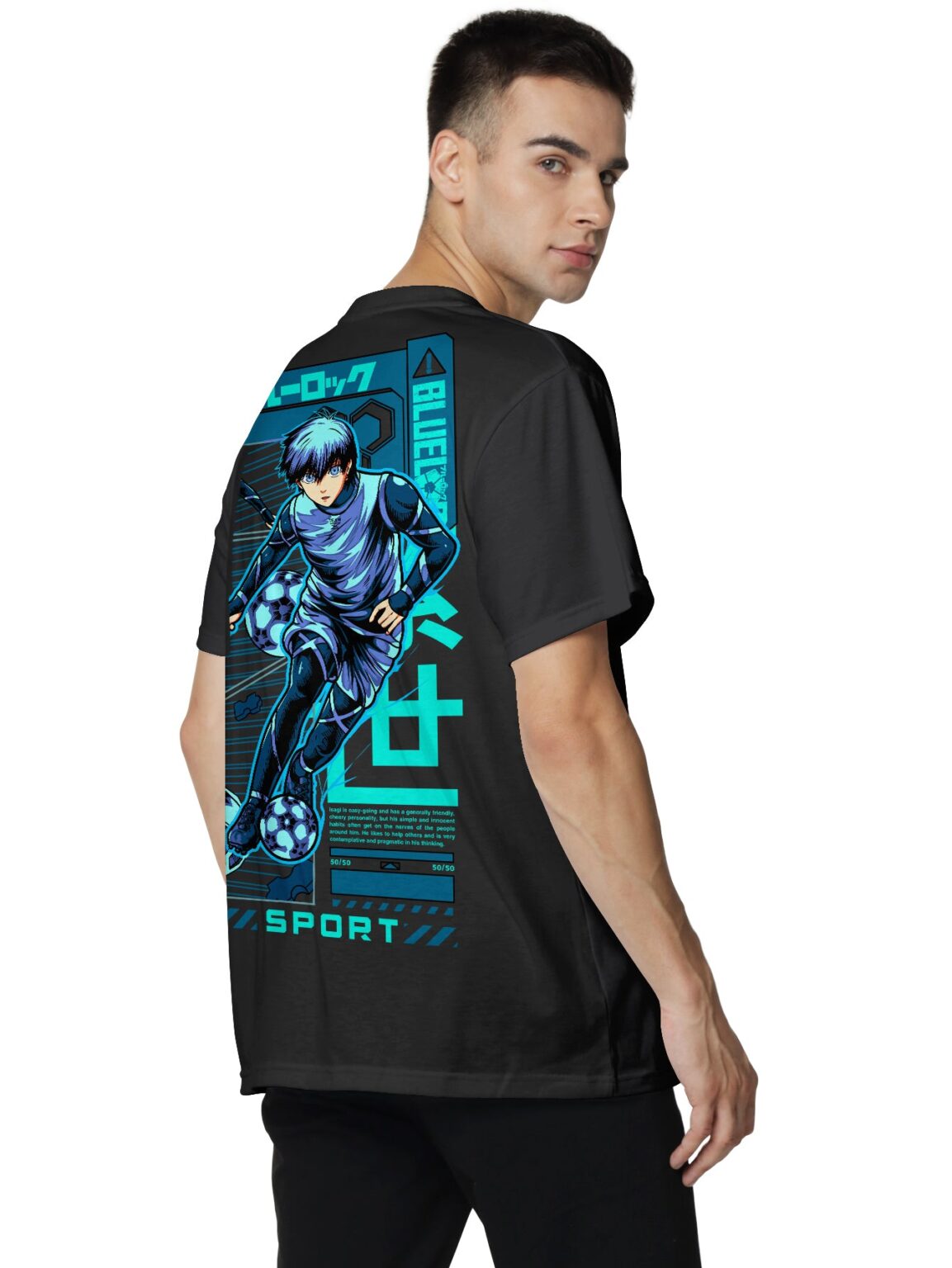 Isagi Power Kick Blue Lock Anime Unisex T-Shirt