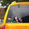 Tanjiro And Nezuko Car Sticker Custom Demon Slayer Anime Car Accessories