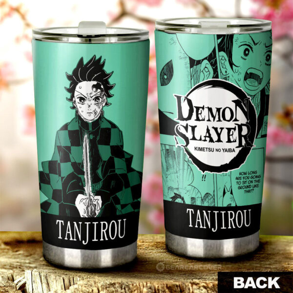 Tanjiro Kamado Stainless Steel Anime Tumbler Cup Custom Demon Slayer Manga Style