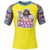 Hooktab The Cream of the Crop Trippy Randy Savage Pop Culture Short Sleeve Rash Guard Compression Shirt Cosplay Anime Gym Shirt