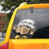 Trafalgar D. Water Law Hitting Glass Car Sticker Custom One Piece Anime Car Accessories For Anime Fans