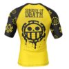 Hooktab Trafalgar Law One Piece Short Sleeve Rash Guard Compression Shirt Cosplay Anime Gym Shirt