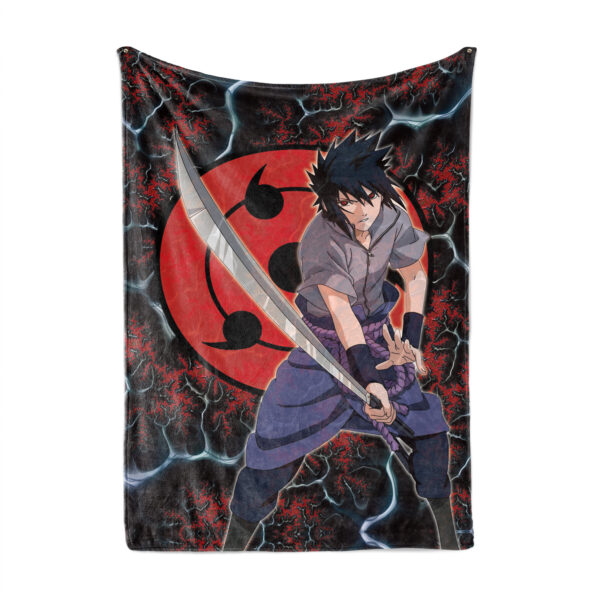 Trippy Sasuke Uchiha Blanket Naruto Blanket Anime Blanket