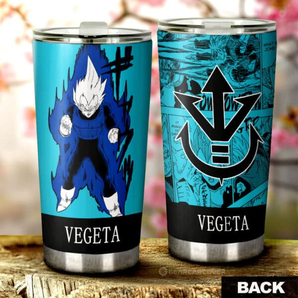 Vegeta Stainless Steel Anime Tumbler Cup Custom Dragon Ball Anime Manga Color Blue