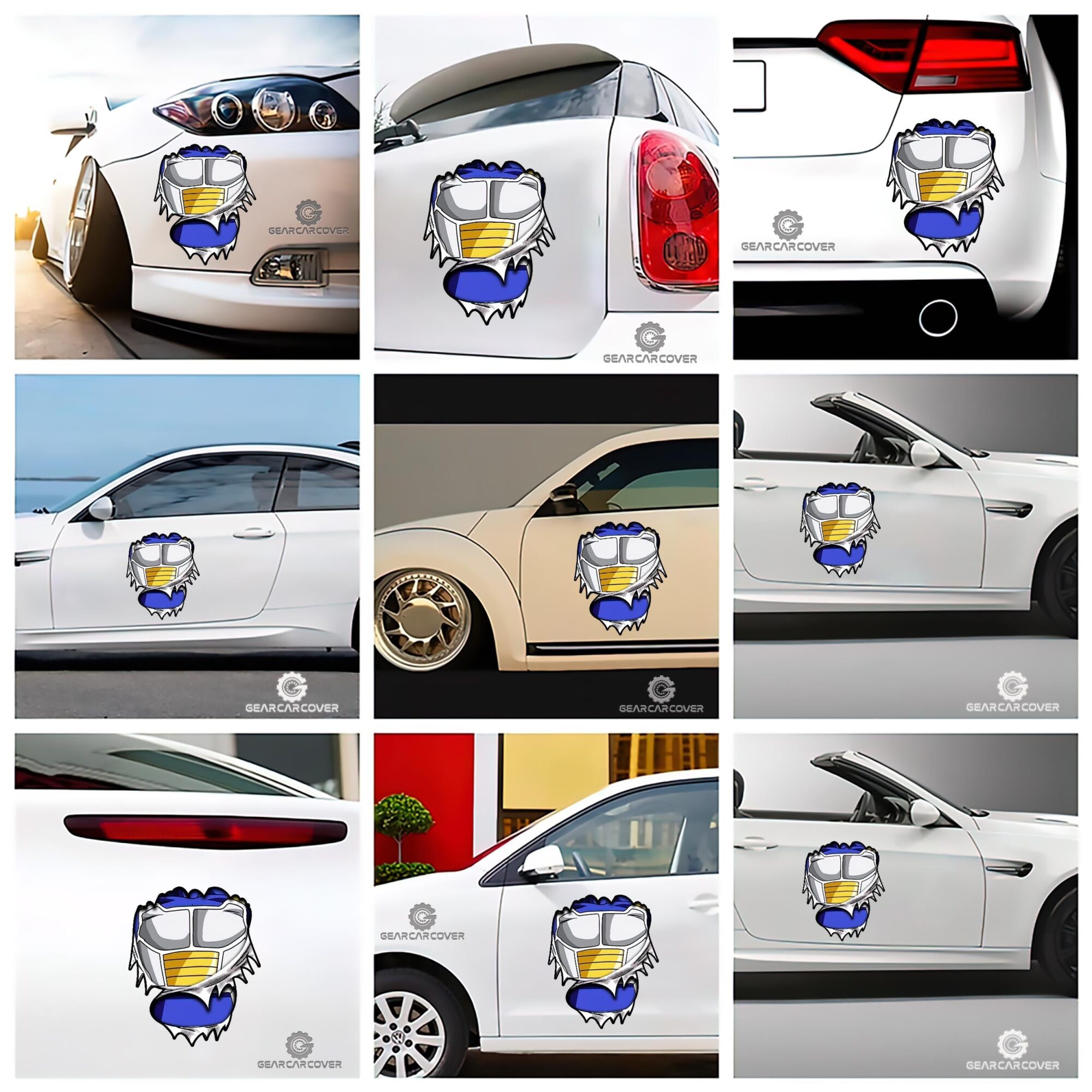 Vegeta Uniform Car Sticker Custom Dragon Ball Anime