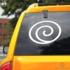 White Uzumaki Symbol Car Sticker Custom Car Accessories