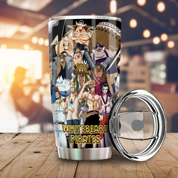 Whitebeard Pirates Stainless Steel Anime Tumbler Cup Custom One Piece Anime