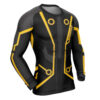 Hooktab Yellow Circuits Uniform Tron Long Sleeve Rash Guard Compression Cosplay Anime Gym Shirt