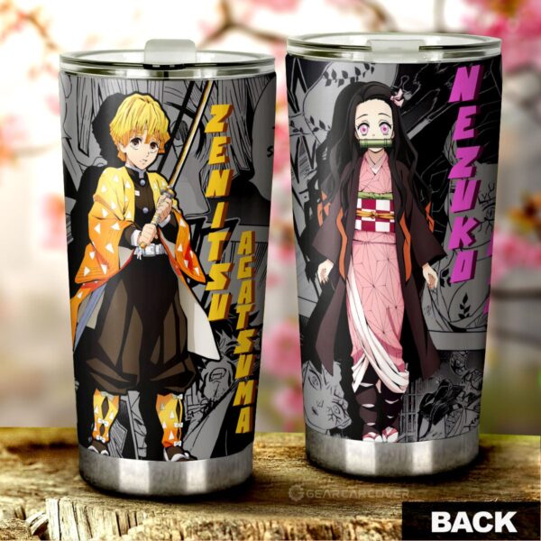 Zenitsu And Nezuko Stainless Steel Anime Tumbler Cup Custom Demon Slayer Anime Mix Mangas