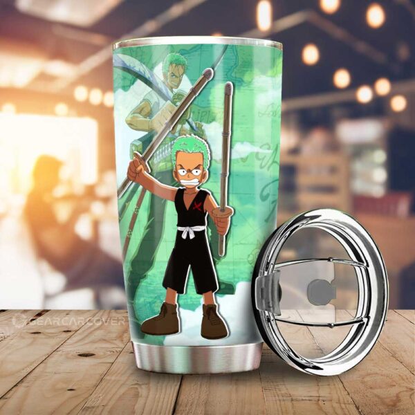 Zoro And Sanji Stainless Steel Anime Tumbler Cup Custom One Piece Map For Anime Fans