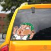 Zoro Hitting Glass Car Sticker Custom One Piece Anime Car Accessories For Anime Fans