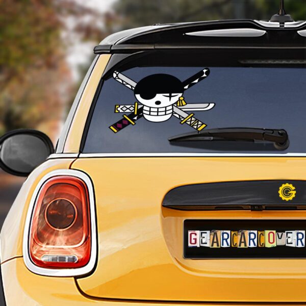 Zoro Jolly Flag Car Sticker Custom One Piece Anime Car Accessories