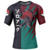 Hooktab Zoroark Attack Pokemon Short Sleeve Rash Guard Compression Shirt Cosplay Anime Gym Shirt