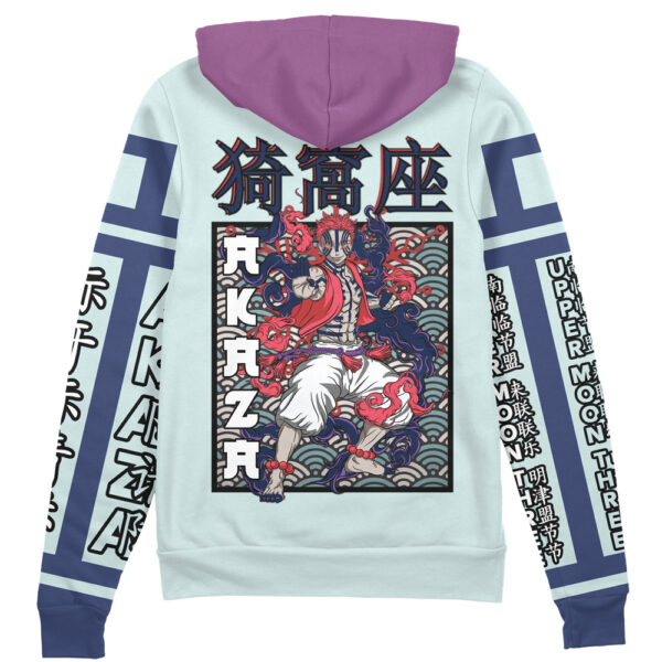 Akaza Demon Slayer Streetwear Otaku Cosplay Anime Zip Hoodie