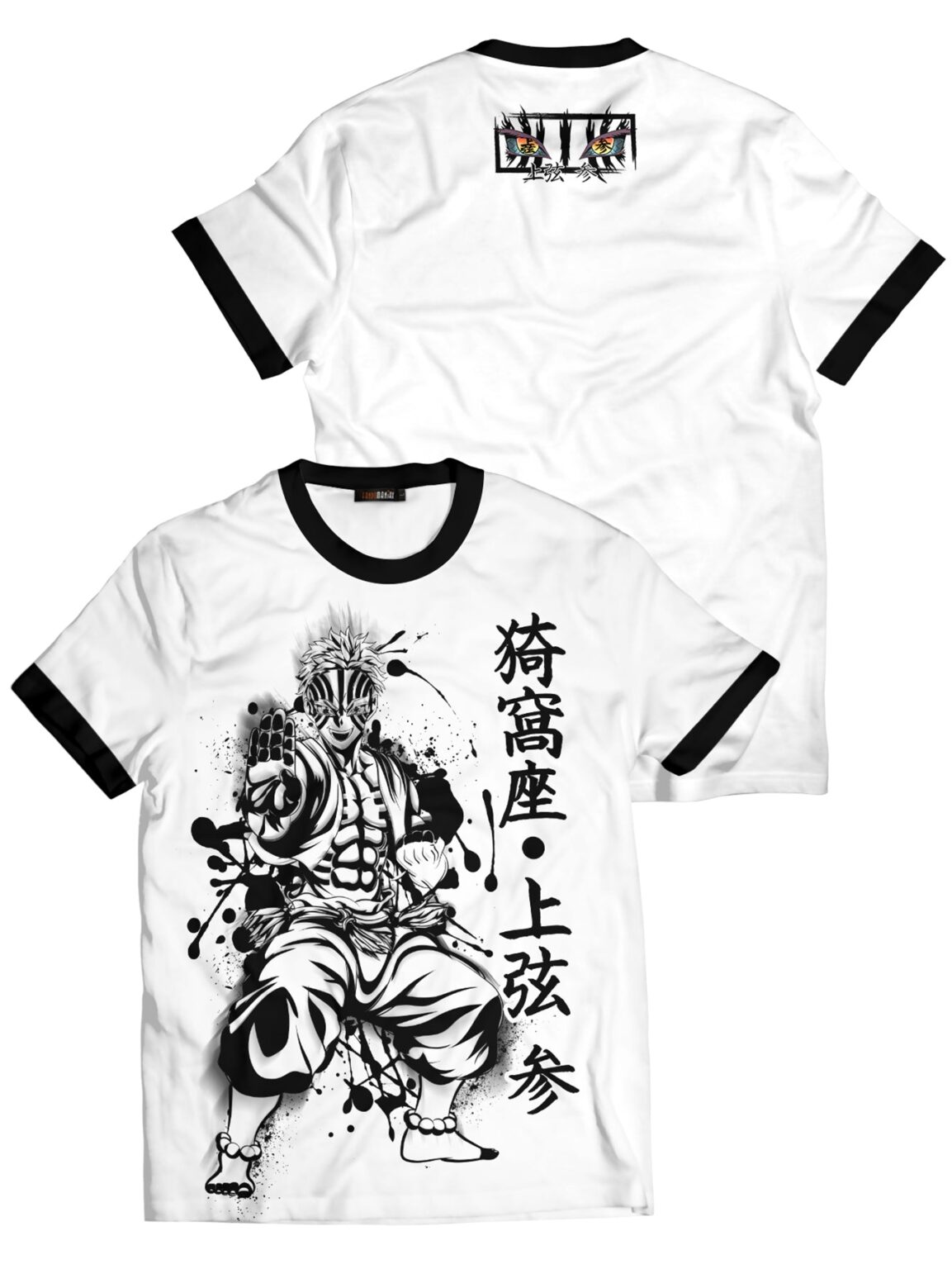 Akaza B&W Demon Slayer Anime Unisex T-Shirt