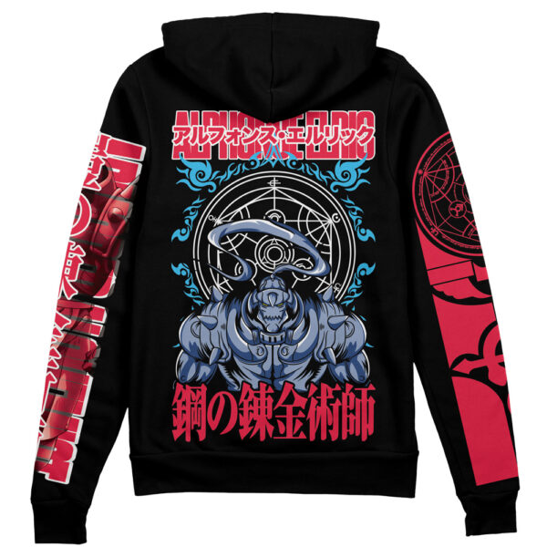 Alphonse Elric Fullmetal Alchemist Streetwear Otaku Cosplay Anime Zip Hoodie