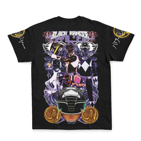 Hooktab Black Ranger Mighty Morphin Power Rangers Streetwear Anime T-Shirt