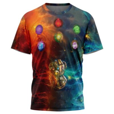 Hooktab Cosmic Infinity Stones Marvel Anime T-Shirt